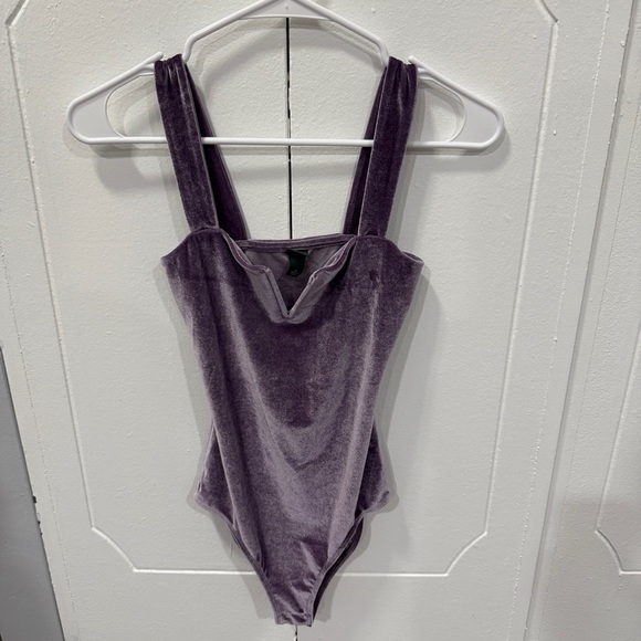 Wild Fable Purple Velvet Bodysuit - Picture 2 of 9